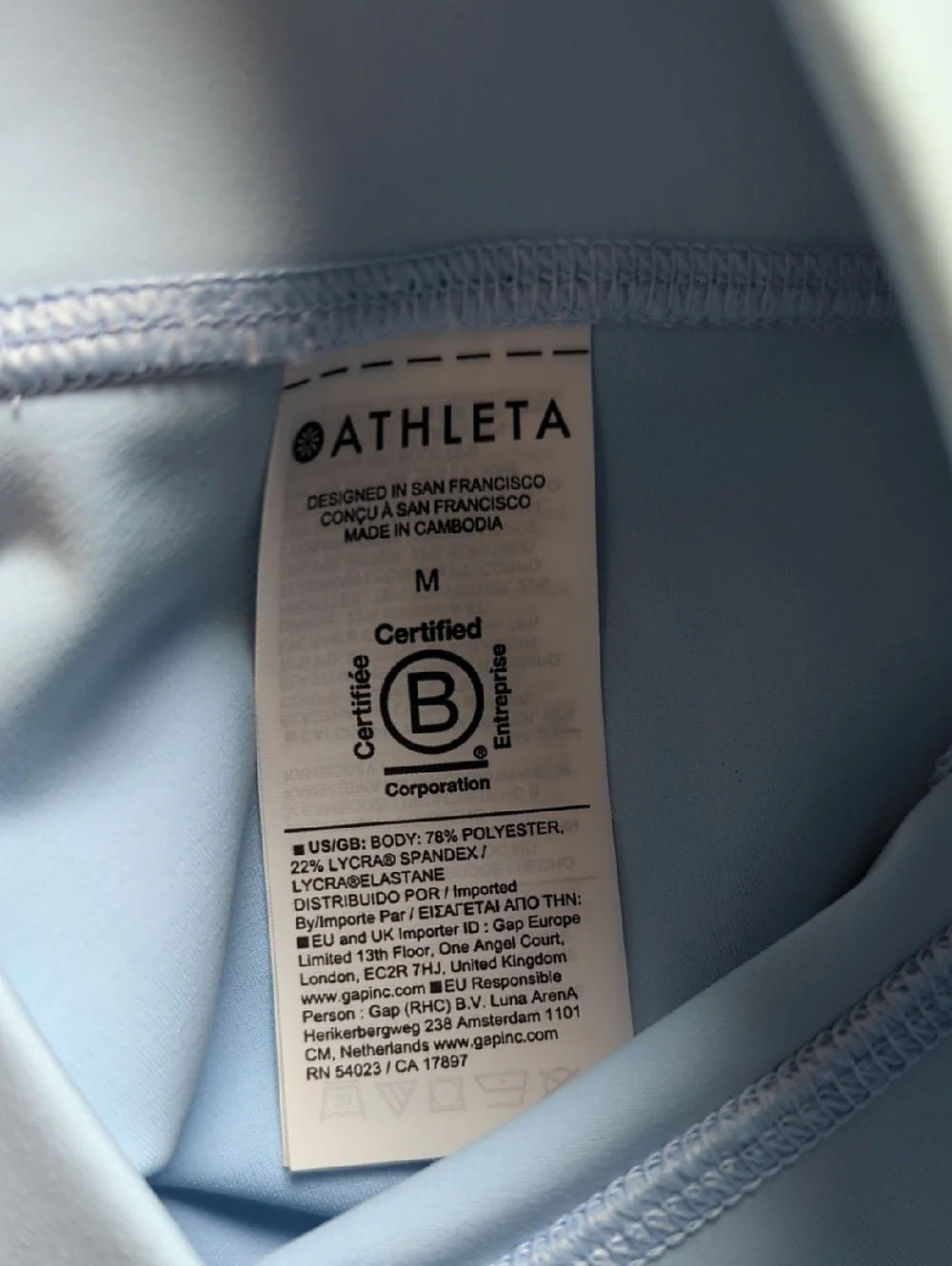 Athleta Salutation Stash 7/8 Tight Powder Blue Women's Medium, Like New - Picture 6 of 6